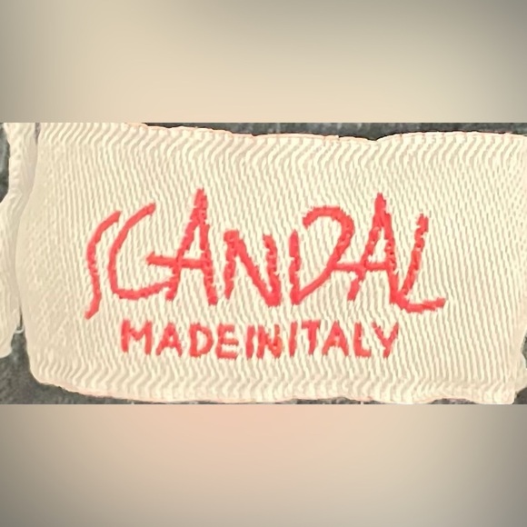 SCANDAL Black Crochet Pants Wide Leg Made in Italy | Lined with Inner Shorts - Picture 2 of 4